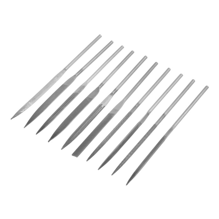 Набор надфилей ЛОМ, металлические рукоятки, 70 х 160 х 4 мм, 10 шт. Набор надфилей ЛОМ, металлические рукоятки, 70 х 160 х 4 мм, 10 шт.