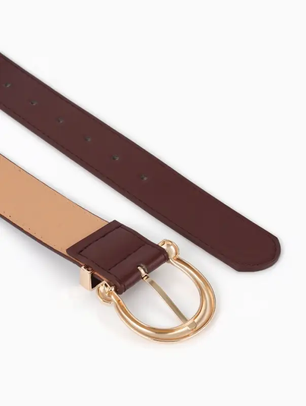 Ремень женский, 4&times;110 см, без винта, пряжка золотистая, 1 прокол, коричневый