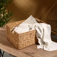 Корзинка прямоугольная, 44&times;30&times;20 см, водный гиацинт