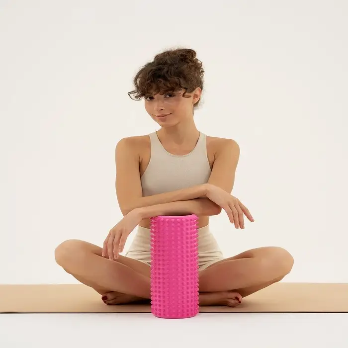 Ролик массажный Sangh, 33&times;12 см, цвет светло-розовый