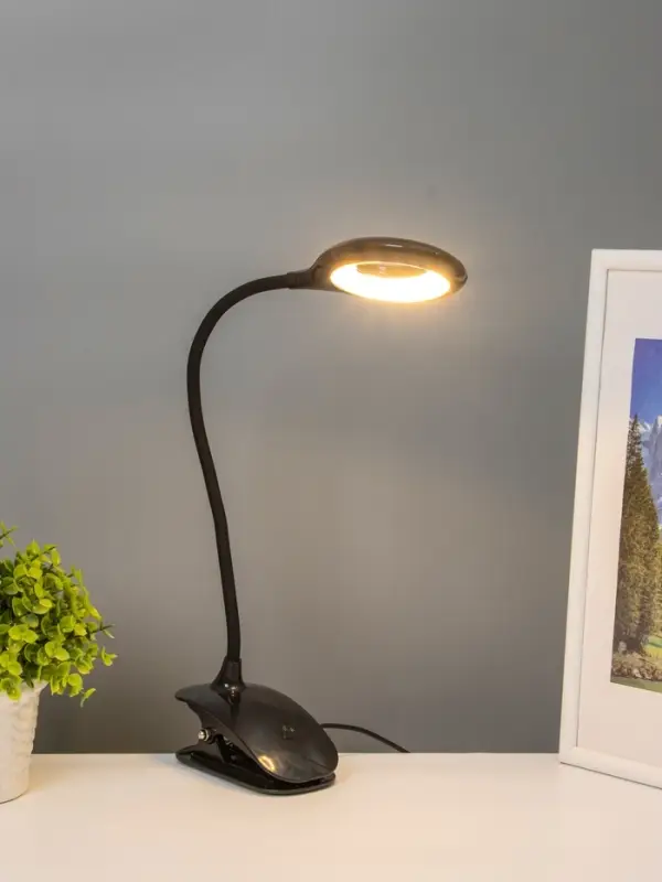 Светодиодный настольный светильник, 5Вт, 3000-6000К, 350 Лм, 13,5x7x38 см, чёрный