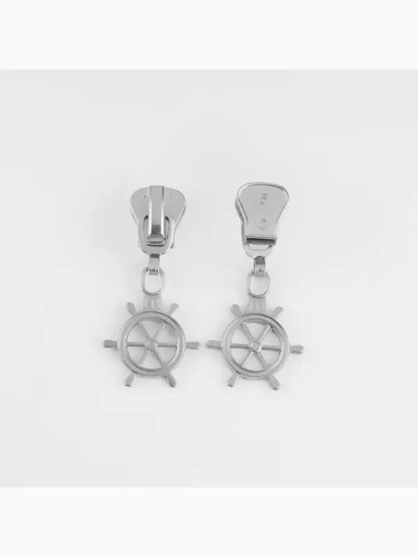 Бегунок для молнии &laquo;Трактор&raquo;, №5, &laquo;Штурвал&raquo;, 10 шт., цвет никель