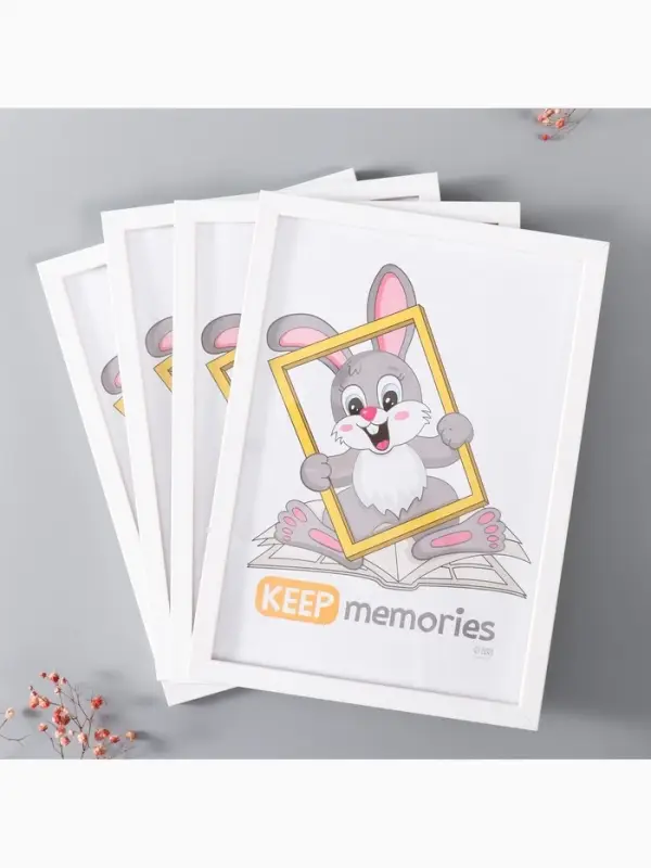 Набор фоторамок для фото 21&times;30 см Keep memories &laquo;Формат&raquo;, 4 шт., белый, (пластиковый экран)
