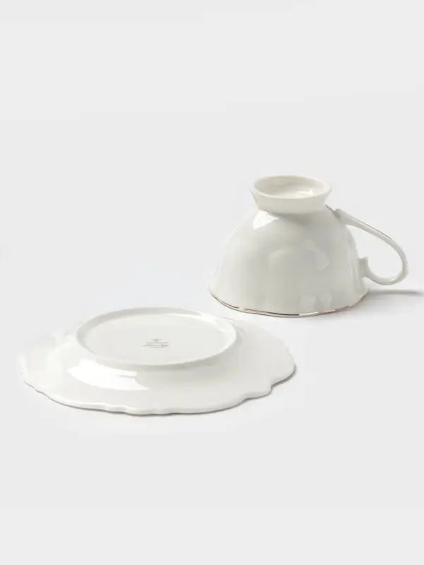 Чайная пара WY Flowers song, фарфор, 220 мл, белая