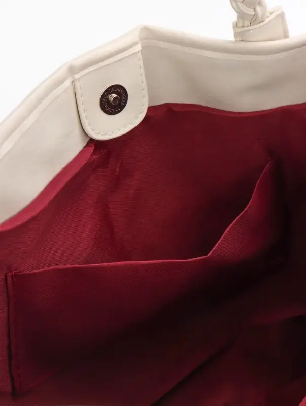 Сумка - шоппер женская на молнии, 44&times;10&times;29 см, однотонная, белая