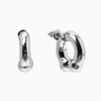 Моно-серьга "Циркуляр", цвет серебро