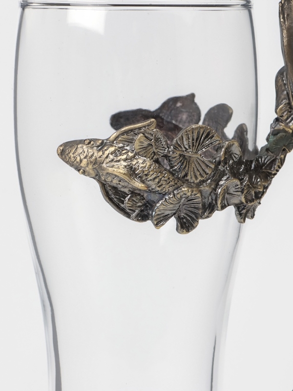 Пивной бокал 500 мл Пивной бокал 500 мл "Щука", подарочный, бронза