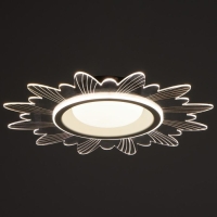 Люстра с ПДУ 1196/1 LED 52Вт 3000-6000К диммер белый-прозрачный 50х50х8 см BayerLux