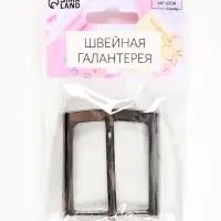 Пряжка для ремня, 5.3&times;4.5 см, 35 мм, цвет чёрный никель
