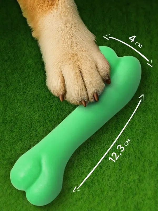 Жевательная игрушка для собак &laquo;Косточка классическая&raquo;, 12.3 см, TPR, зелёная