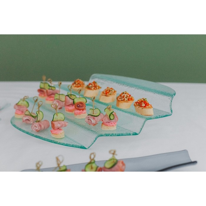 Блюдо стеклянное сервировочное Magistro «Авис», 4 ступени, 31×39×12,5 см Блюдо стеклянное сервировочное Magistro «Авис», 4 ступени, 31×39×12,5 см