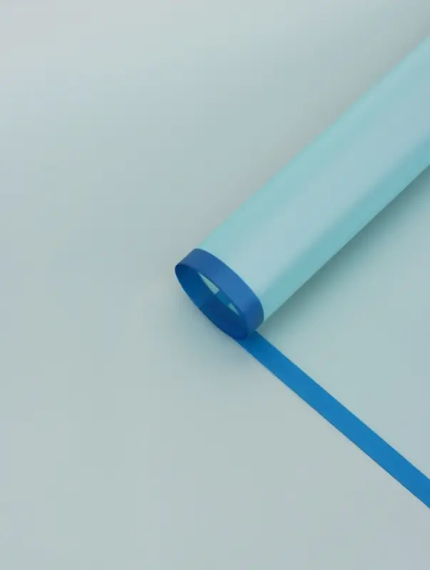 Пленка для цветов, &laquo;Полупрозрачная кайма&raquo;, синяя, 57&times;57 см