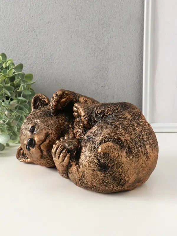 Копилка Копилка "Мишка лёжа" 15х28 см, бронза