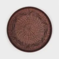 Блюдо для пиццы &laquo;Вьюнок&raquo;, 28&times;2.5 см, красная глина