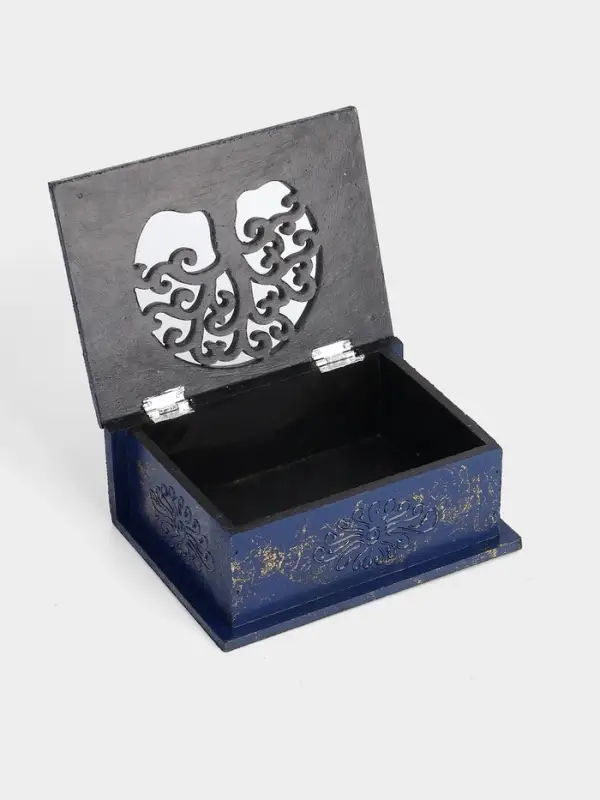 Шкатулка &laquo;Древо&raquo;, 19&times;15&times;7 см, МДФ, синяя