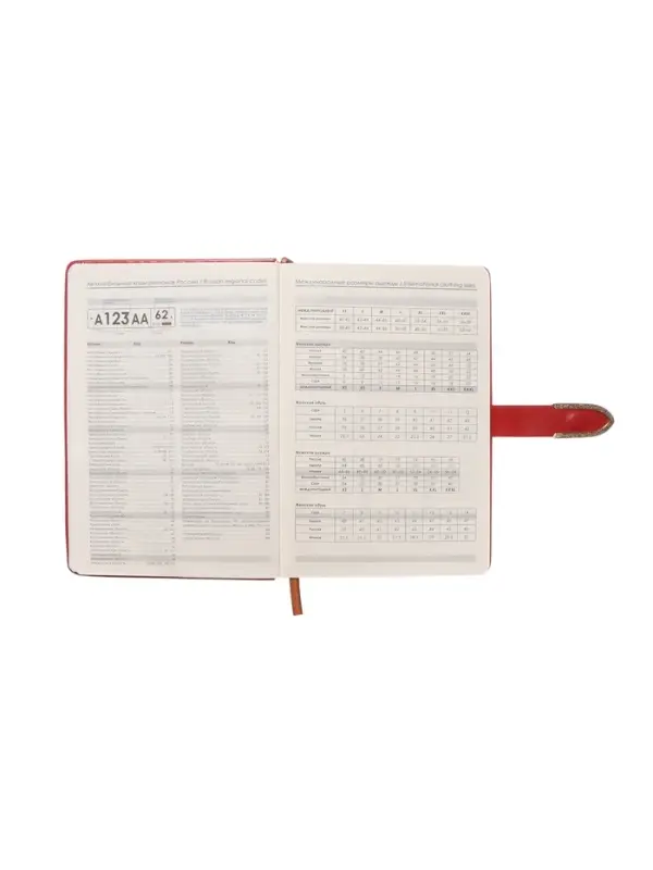 Ежедневник недатированный формат А5, с хлястиком, 112л, линия, пвх, Красный Ежедневник недатированный формат А5, с хлястиком, 112л, линия, пвх, Красный