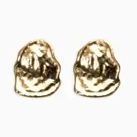 Серьги металл «Мятые», цвет золото Серьги металл «Мятые», цвет золото