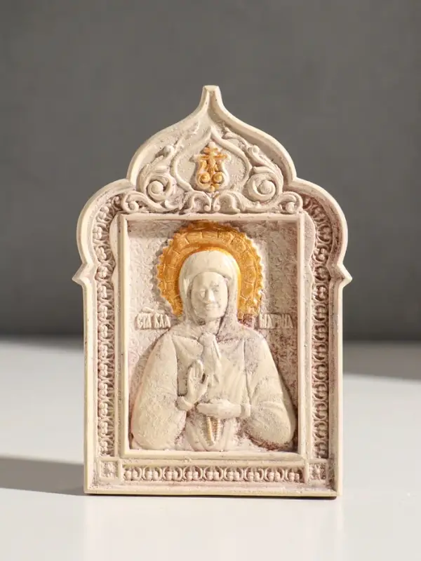 Икона &laquo;Святая Матрона&raquo;, с подвесом, 12&times;8&times;2 см, гипс, роспись