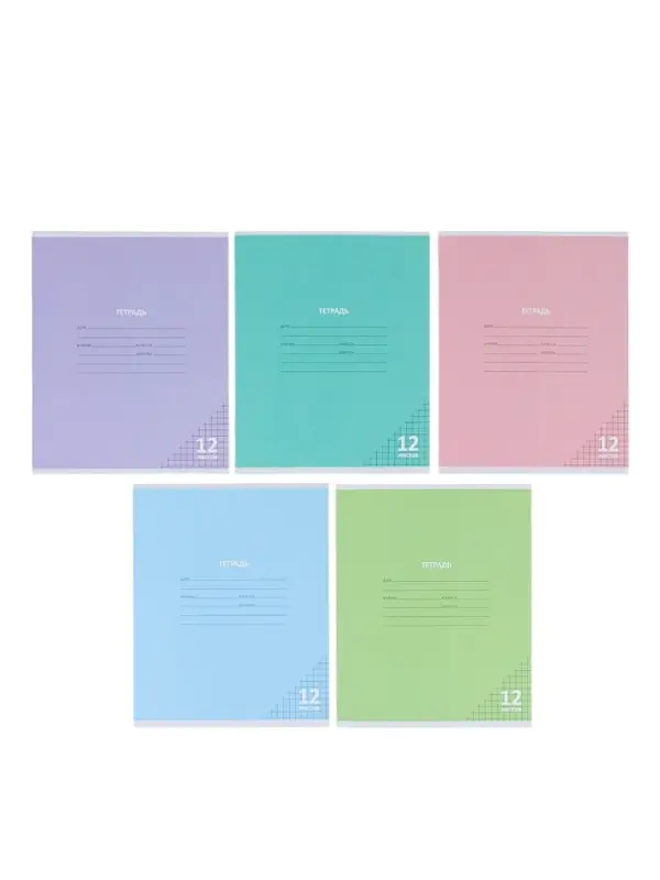 Компл тетр из 10шт 12л кл КПК "Пастель", обл мел карт, блок ОФСЕТ, 5 видов 10991545