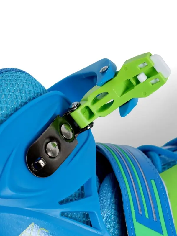 Коньки детские раздвижные BlackAqua, р. 34-37, для фитнеса, зелёные, синие Коньки детские раздвижные BlackAqua, р. 34-37, для фитнеса, зелёные, синие