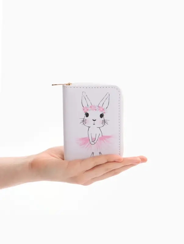 Кошелёк на молнии Выбражулька &laquo;Зайка&raquo;, белый