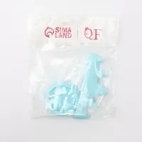 Подставка для маникюрных кистей и баночка для ликвида, голубая