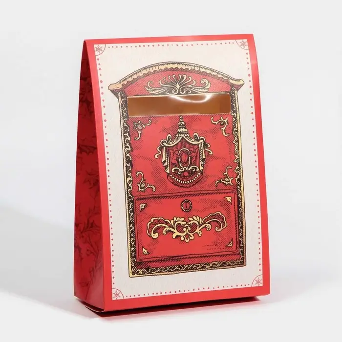 Коробка подарочная новогодняя складная «Ретро», 15 х 7 х 22 см, Новый год