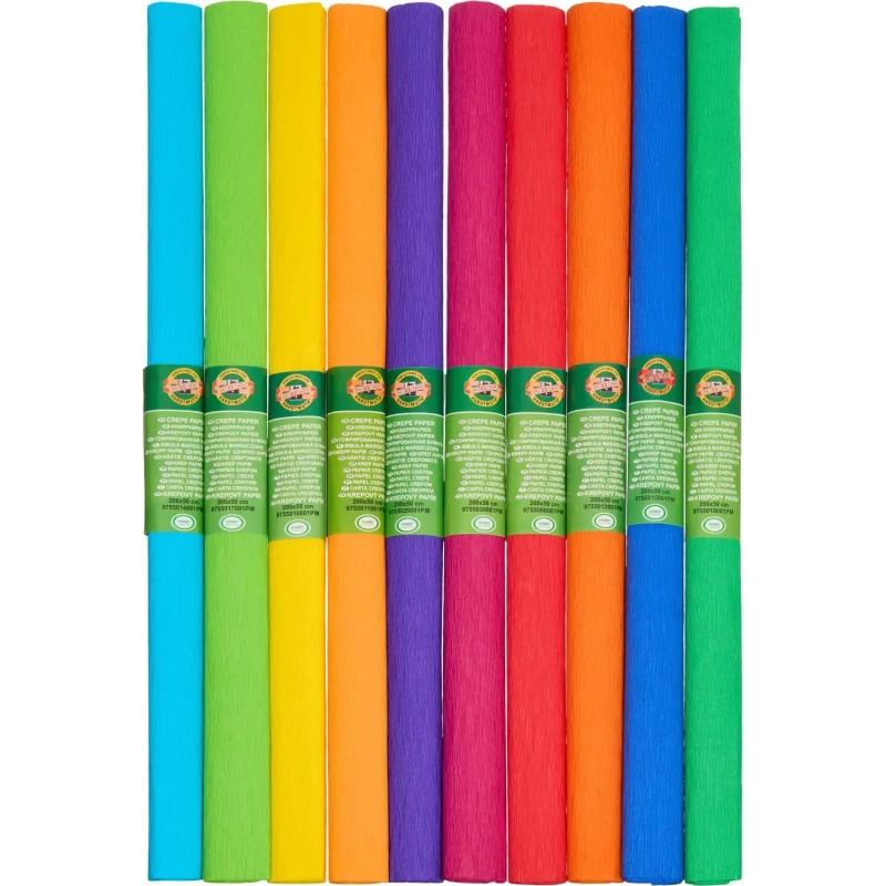 Бумага крепированная в рулоне 2000х500 9755, 10цв (радуга) 9755038002PM