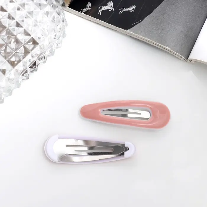 Невидимки для волос «Венера», набор 2 шт., стиль, 5 см, розовые