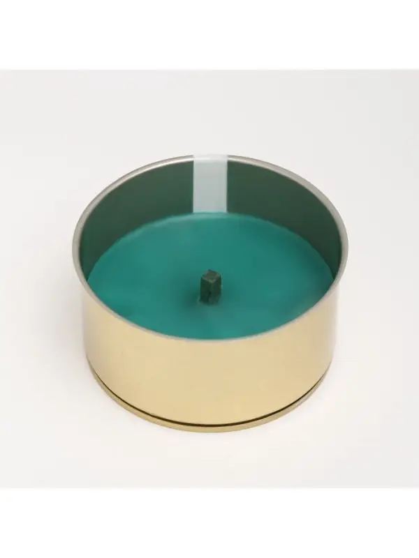 Ароматическая свеча уличная антимоскитная, 10&times;4.5 см, 120 г, 6 ч, хвоя, зелёный