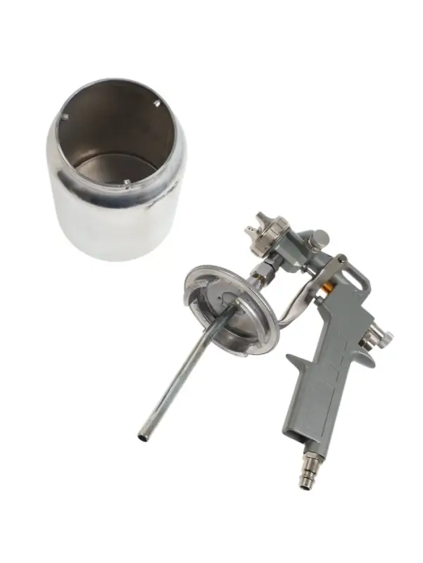 Краскораспылитель пневматический ТУНДРА, до 4 бар, сопло 1.5 мм, нижний бачок 1 л