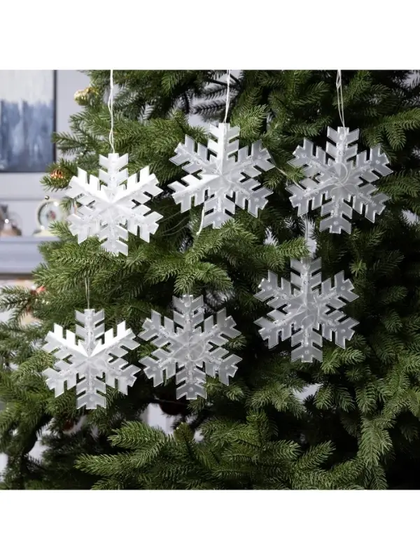 Гирлянда &laquo;Нить&raquo; 2 м с насадками &laquo;Снежинка матовая&raquo;, IP20, прозрачная нить, 36 LED, свечение синее, 220 В