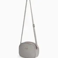 Сумка женская кросс-боди на молнии, 19&times;7&times;15 см, серая
