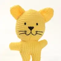 Игрушка мягкая для собак &laquo;Кот&raquo;, с пищалкой, 17 см, желтая
