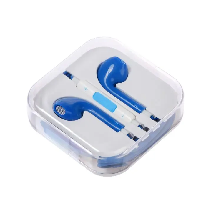 Наушники Luazon RX-13, вкладыши, микрофон, синие