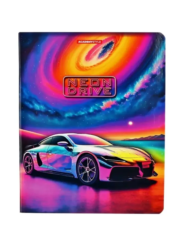 Тетрадь 48 листов, в клетку, Neon Drive, мелованный картон, МИКС Тетрадь 48 листов, в клетку, Neon Drive, мелованный картон, МИКС