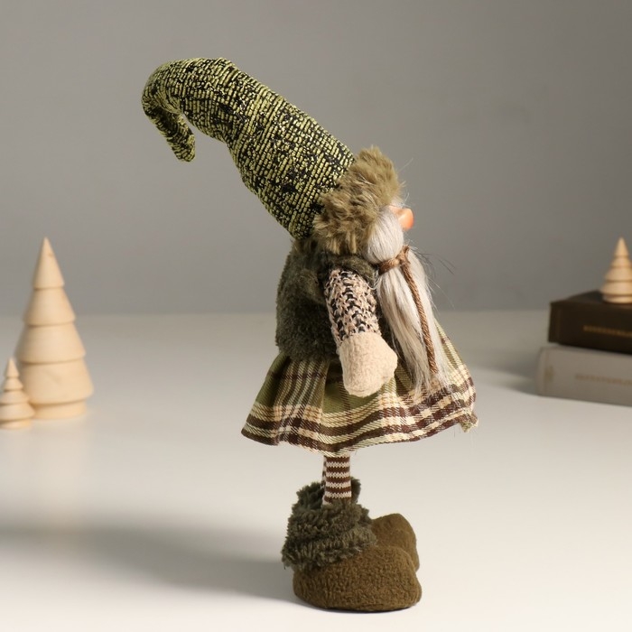 Кукла интерьерная Кукла интерьерная "Кикиморка в зелёном наряде в колпаке" 32 см