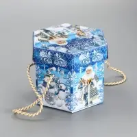 Подарочная новогодняя коробка «Краски зимы», для сладких подарков, 18×18×14 см