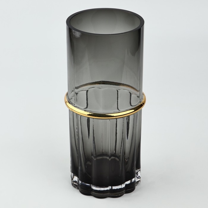 Ваза для цветов «Тренди» из черного стекла 24×11×11 см Ваза для цветов «Тренди» из черного стекла 24×11×11 см