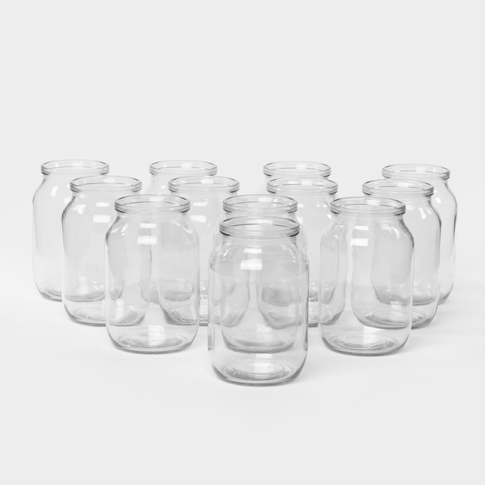 Набор стеклянных банок для консервации, СКО-82 мм, 1 л, 12 шт Набор стеклянных банок для консервации, СКО-82 мм, 1 л, 12 шт