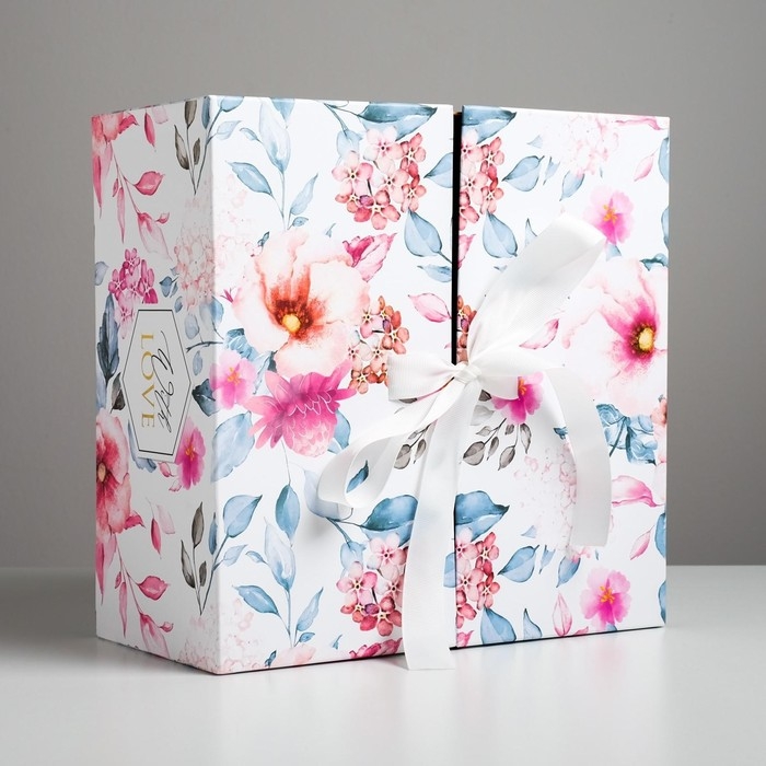 Коробка подарочная, упаковка, «Цветочная», 29,5 х 29,5 х 14,5 см Коробка подарочная, упаковка, «Цветочная», 29,5 х 29,5 х 14,5 см