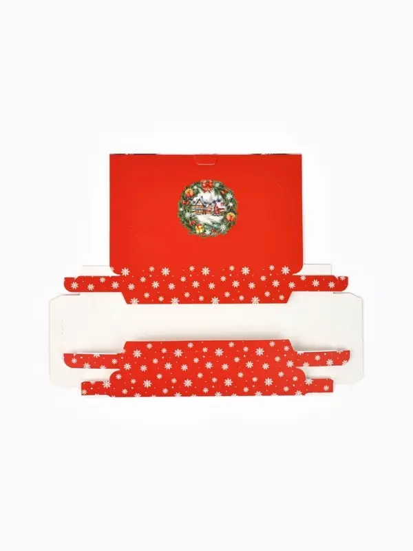 Коробка для шоколада новогодняя с местом для денег &laquo;Снежный городок&raquo;, 20&times;2&times;12 см