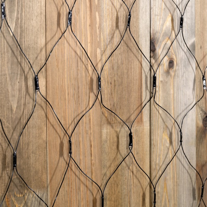 Гирлянда «Сеть» 2 × 3 м, IP44, УМС, тёмная нить, 384 LED, свечение синее 220 В