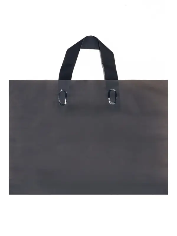 Пакет с петлевой ручкой черный 35 х 25 х 8 см 80 мкм Пакет с петлевой ручкой черный 35 х 25 х 8 см 80 мкм