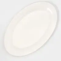 Блюдо сервировочное c утолщённым краем Доляна White Label, 37&times;23.5&times;3 см, фарфор, белое