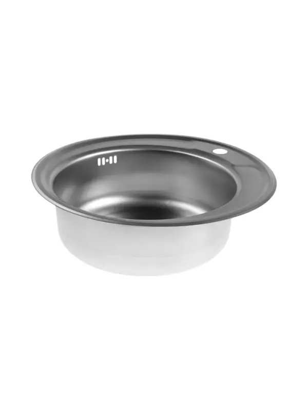 Мойка кухонная ZEIN, врезная, толщина 0.6 мм, 49*49*17 см, 3 1/2&rsquo;&rsquo;, с сифоном, круглая