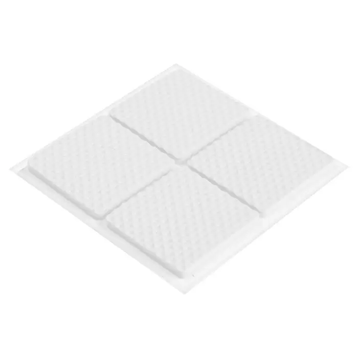 Набор накладок мебельных, полимерных, 28 шт., 2.5×2.5; d=2.5; 3.8×3.8, белый