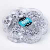 Набор самоклеящихся глазок для кукол и игрушек 4-12 мм, 700 шт.