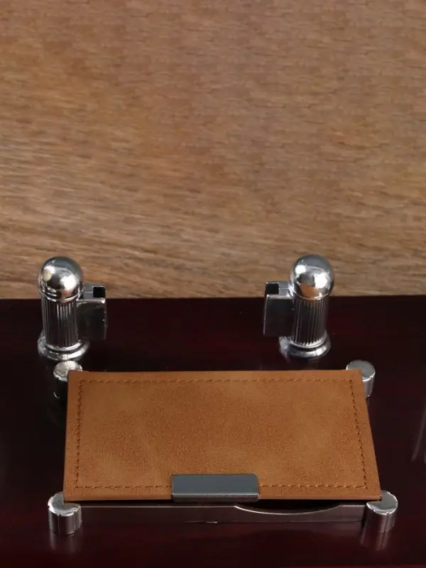 Набор настольный, органайзер 7 в 1, часы, лок для бумаги, визитница, глобус, подставка для печати, карандашница, 40&times;20&times;17, МИКС