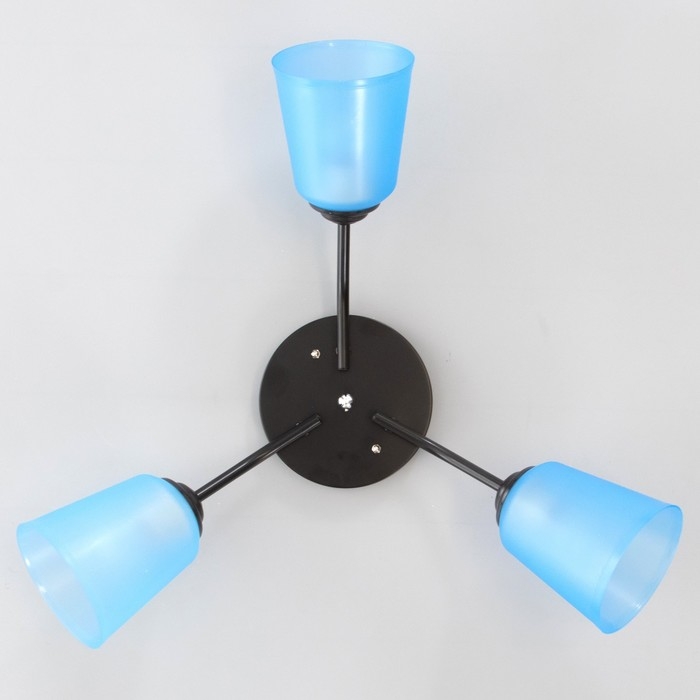 Люстра Люстра "Онлайн" (цилиндр) 3х15Вт Е27 МОДЕЛЬ: BR 00233 черный/синий